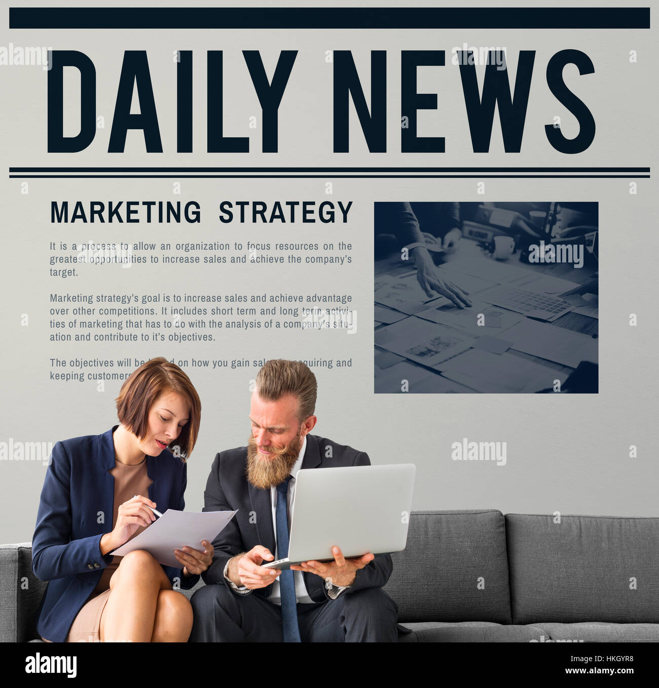 Daily News Announcement Information Report Concept Stock Photo - Alamy