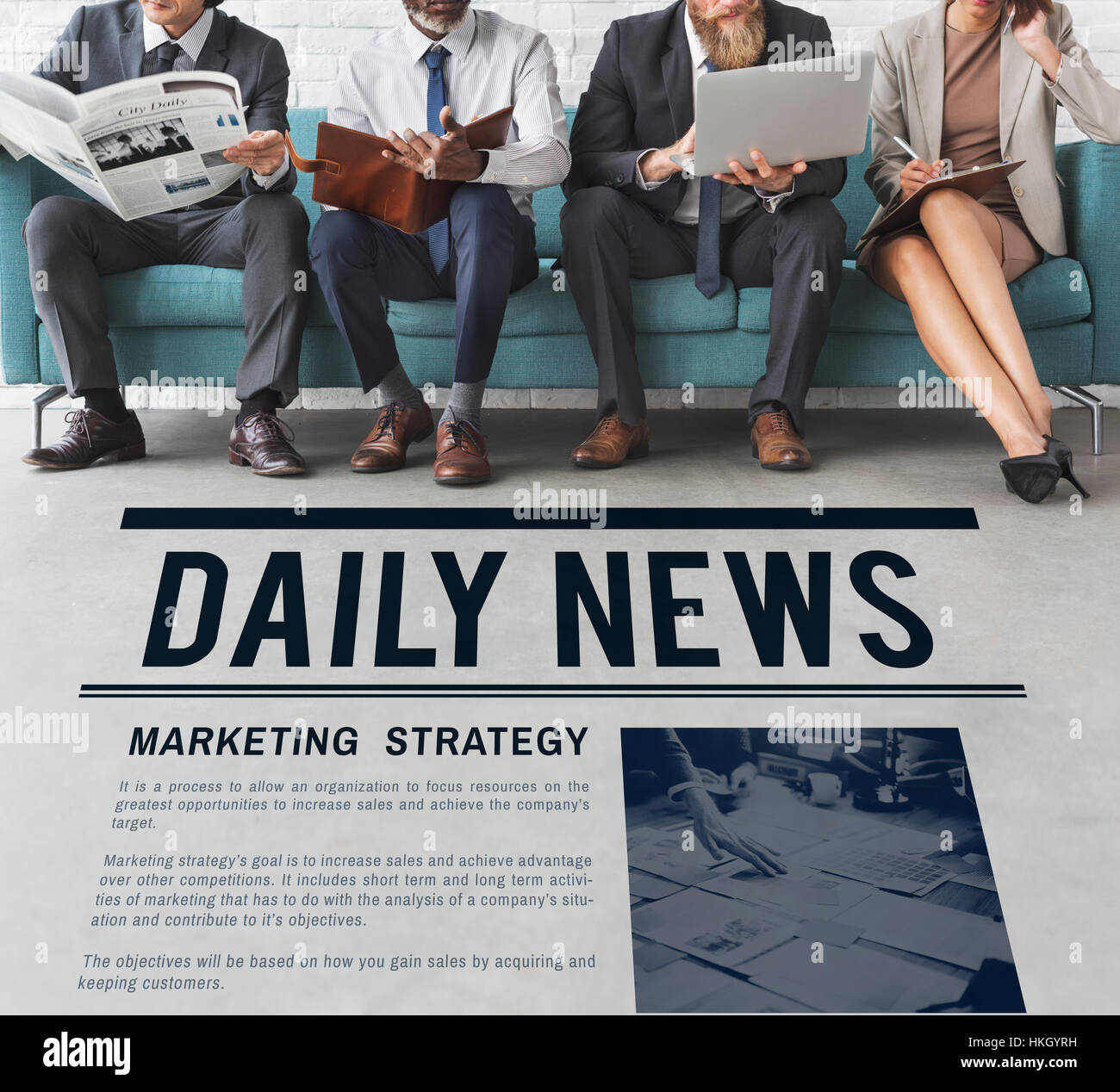 Daily News Announcement Information Report Concept Stock Photo - Alamy