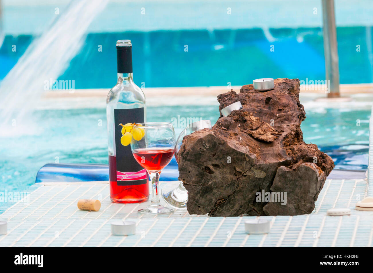 Rose wine swimming pool hires stock photography and images Alamy