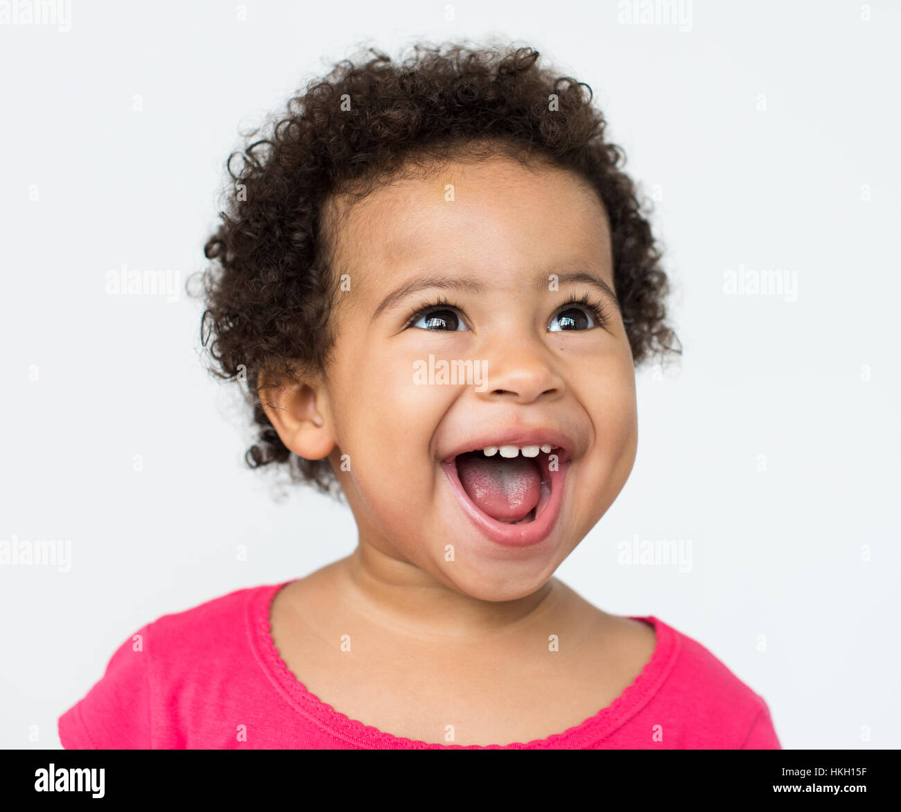 Girl Cheerful Studio Portrait Concept Stock Photo - Alamy