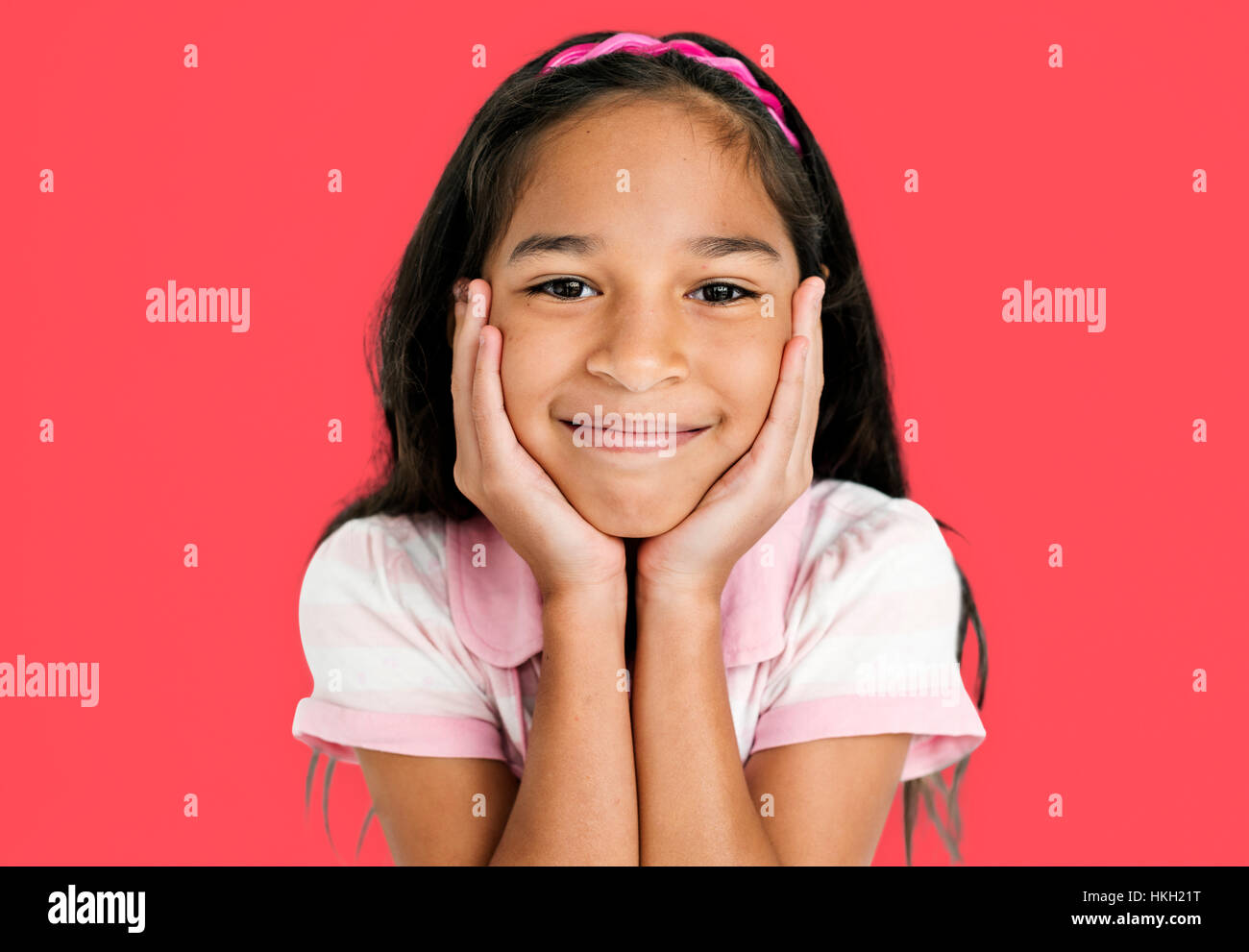 Asian Girl Happiness Emotion Playful Concept Stock Photo