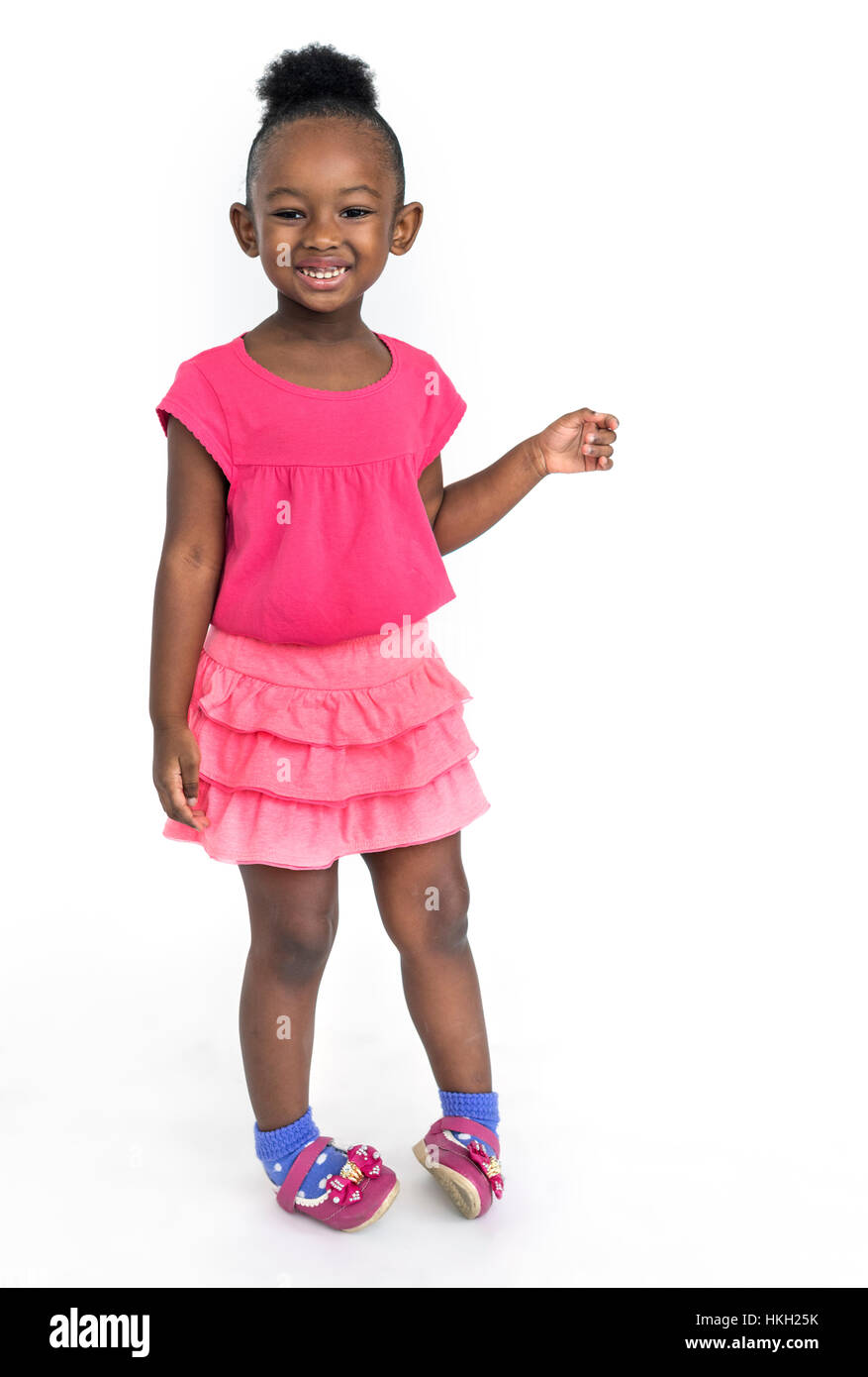 Girl Cheerful Studio Portrait Concept Stock Photo - Alamy