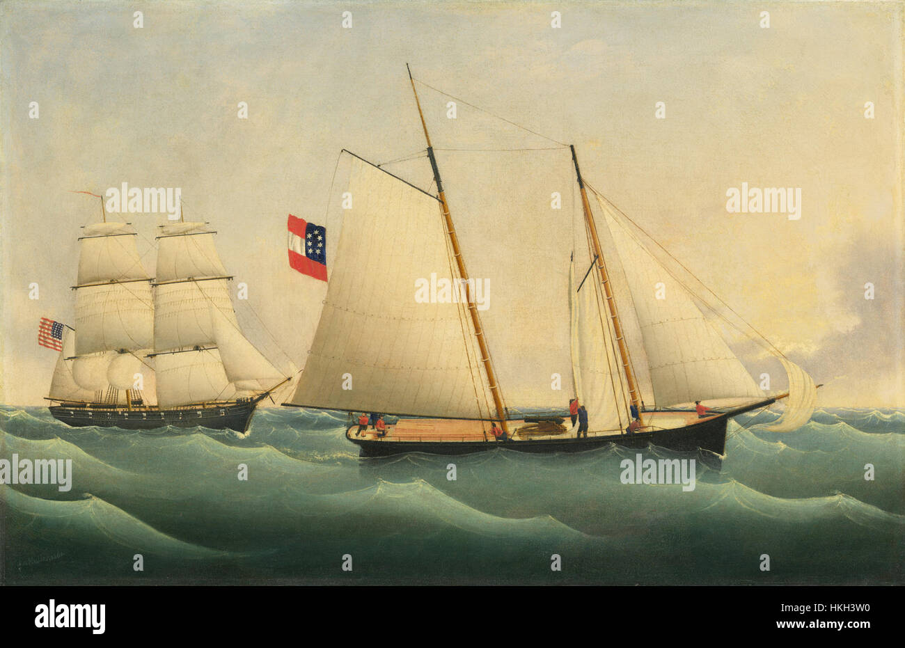 Capture of the Savannah by the U.S.S. Perry A14285 Stock Photo Alamy