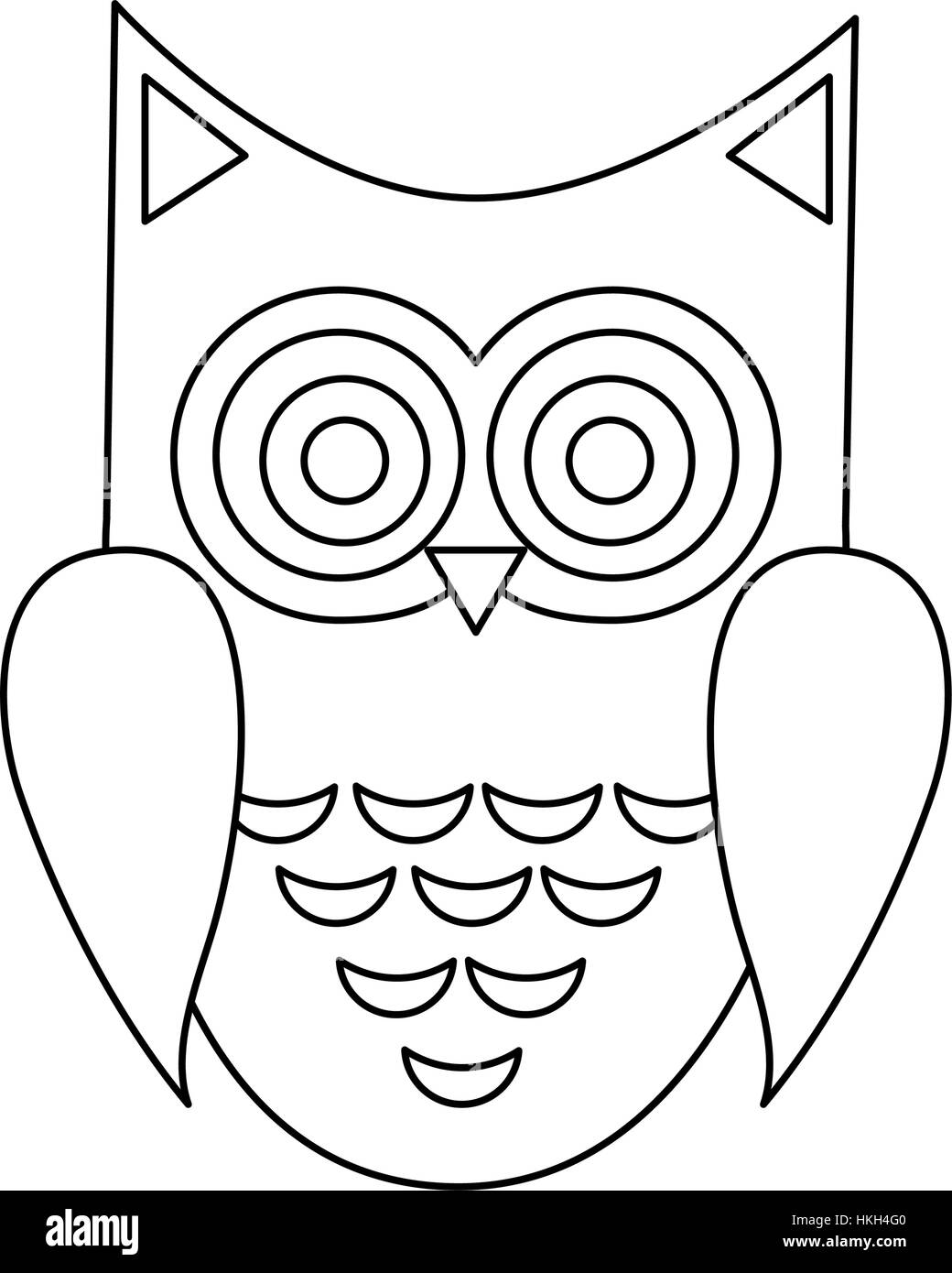 Owl Cartoon Black And White Stock Photos Images Alamy