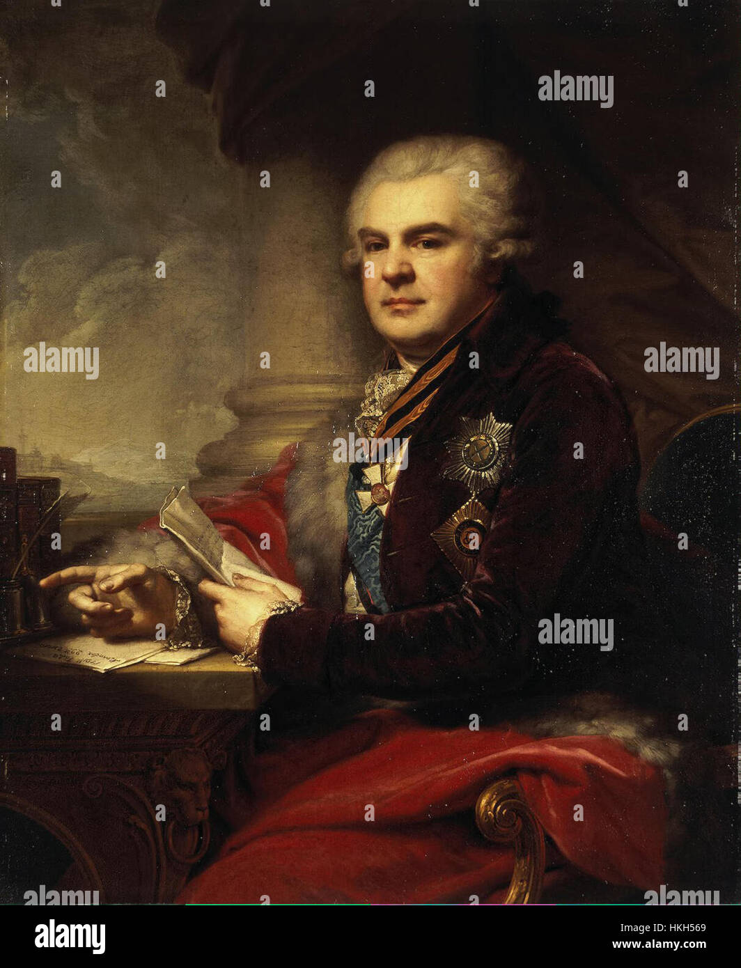 The portrait of Alexander Samoilov by Johann Baptist Lampi I captures ...