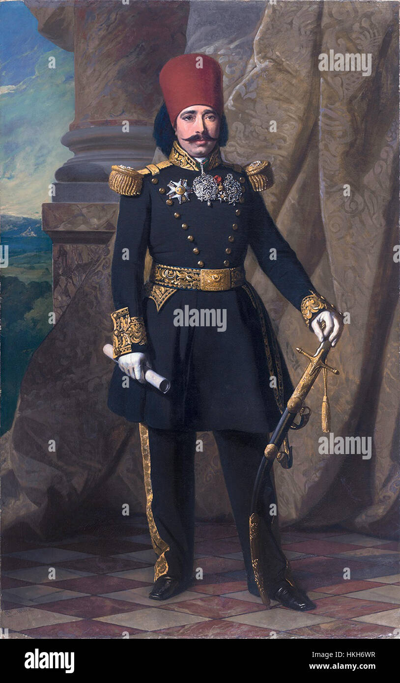 The portrait of Mustapha Khaznadar, painted in 1846, reflects the ...