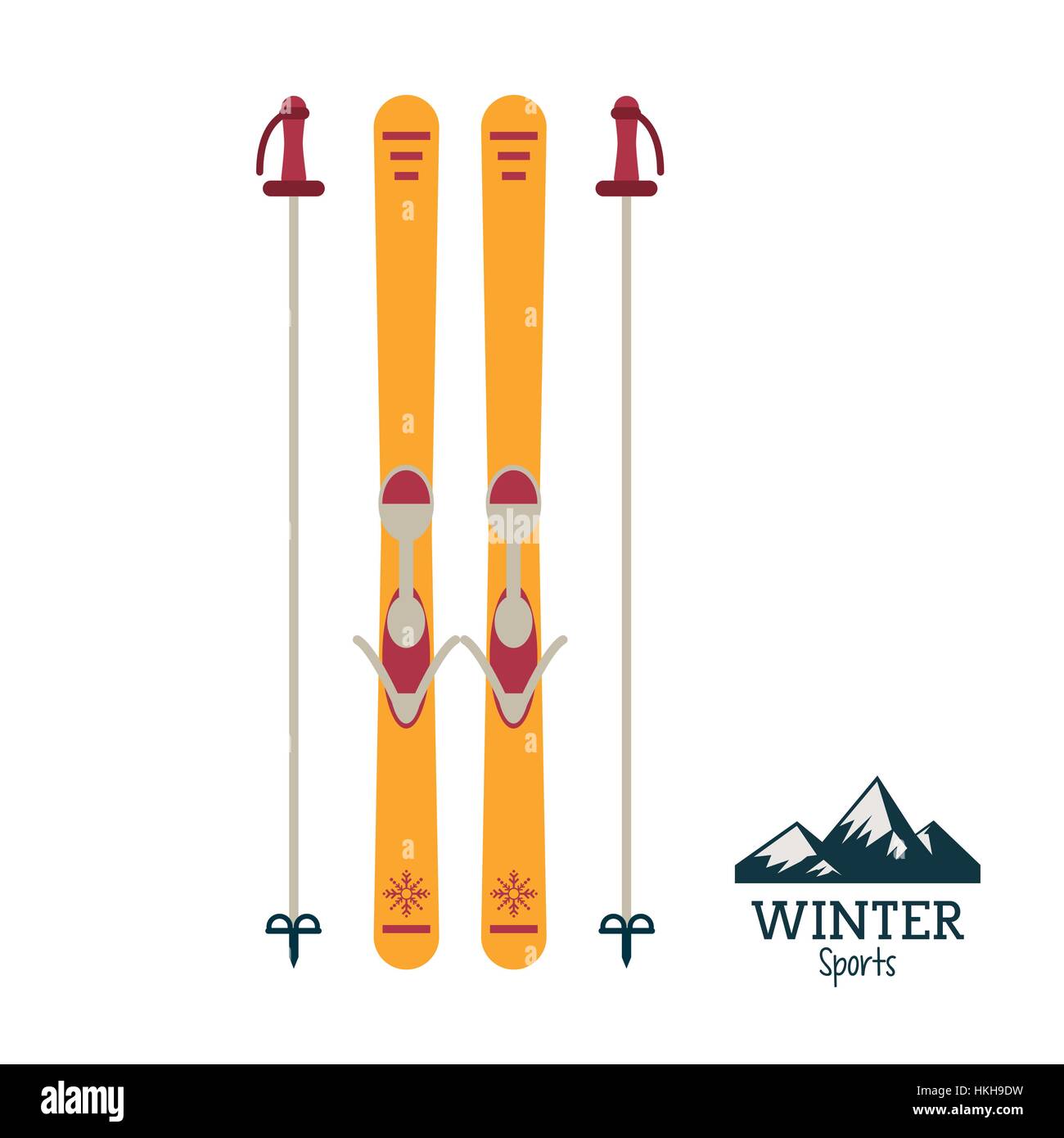 winter sport ski tools emblem Stock Vector Image & Art - Alamy