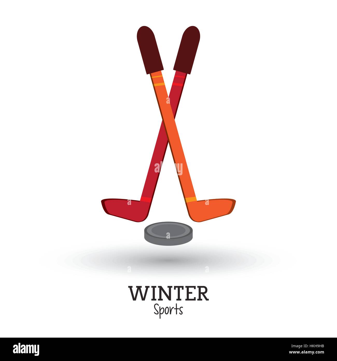 winter sport hockey sticks puck design Stock Vector Image & Art Alamy