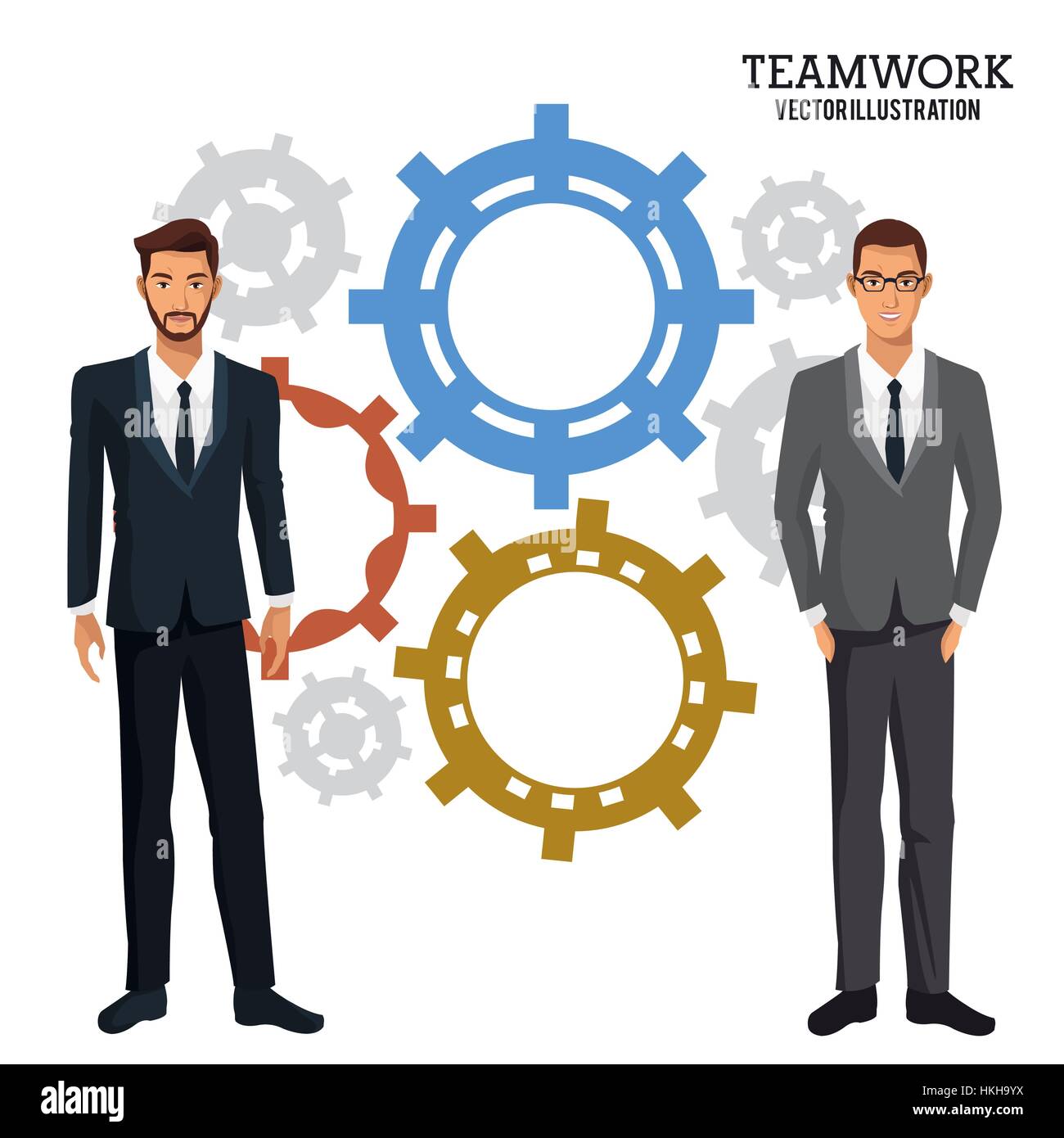men gear teamwork corporate business Stock Vector Image & Art - Alamy