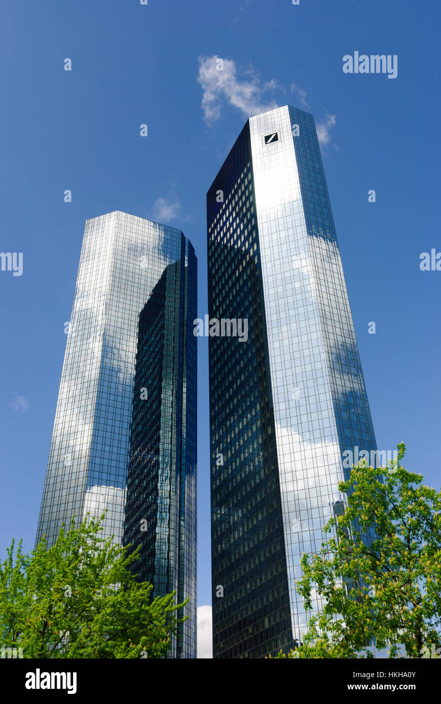 Frankfurt am Main: Deutsche Bank Towers, Banken, Hessen, Hesse, Germany Stock Photo