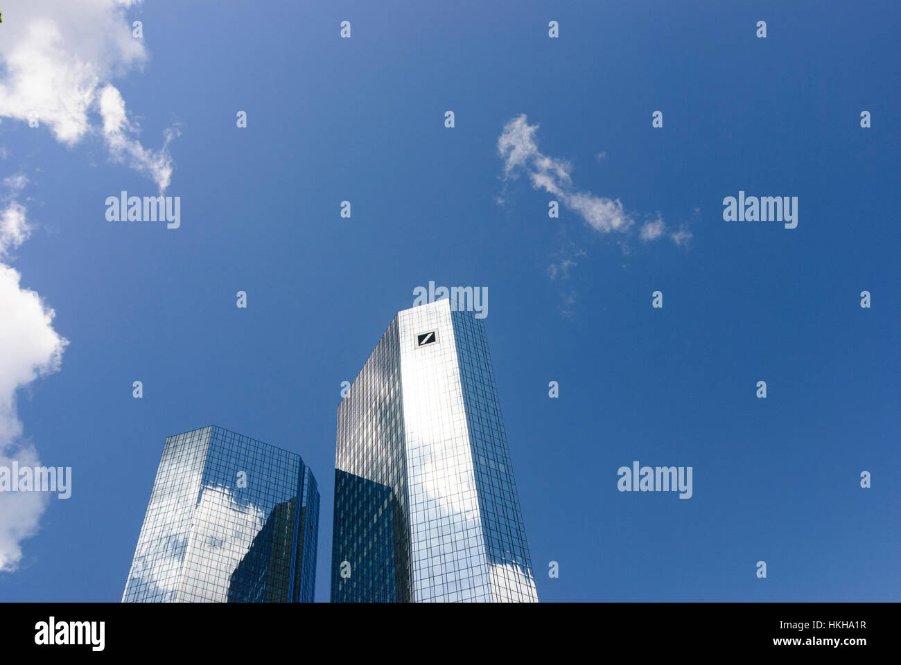 Frankfurt am Main: Deutsche Bank Towers, Banken, Hessen, Hesse, Germany Stock Photo