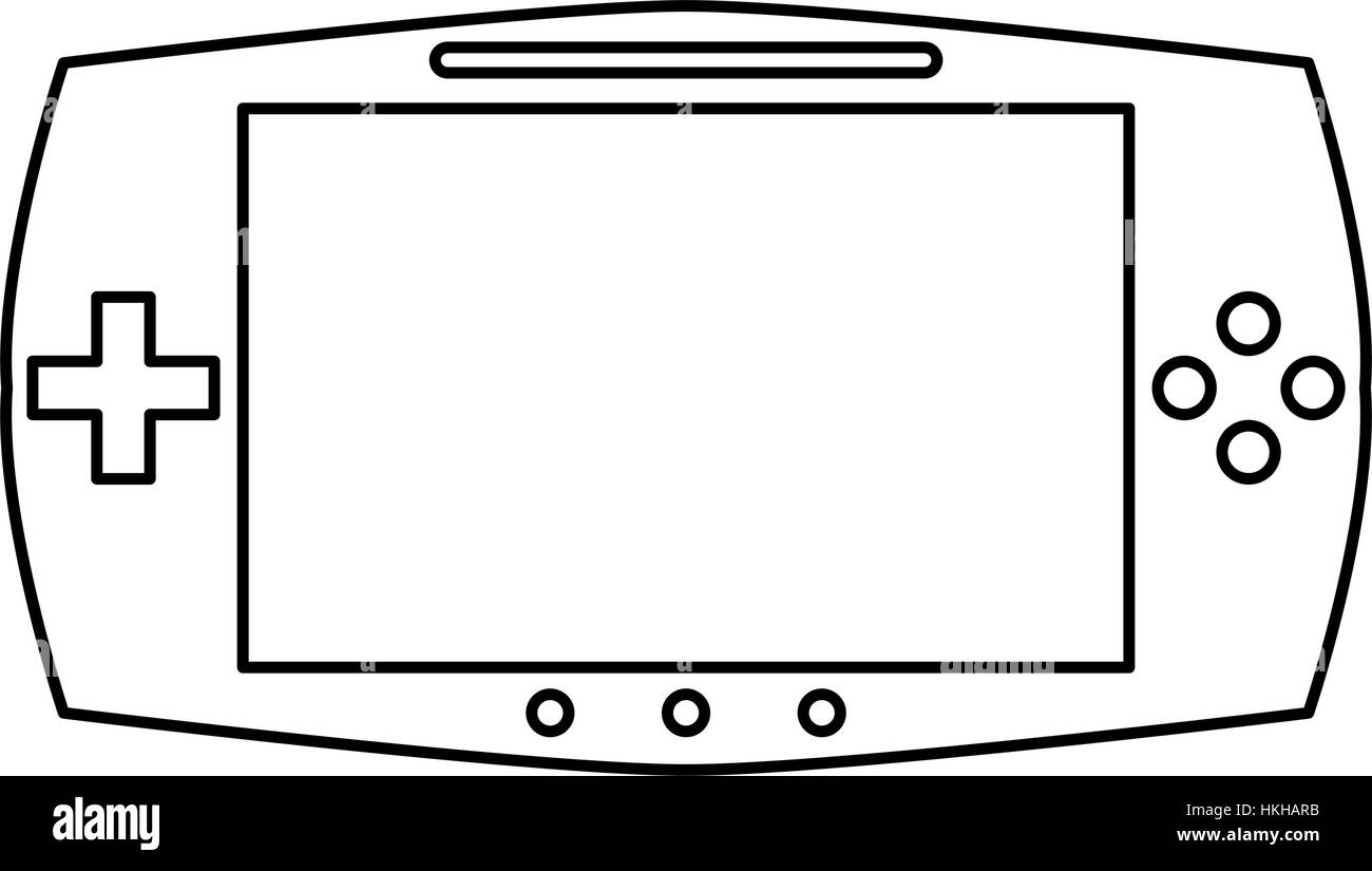 game console portable play device linear Stock Vector Image & Art - Alamy