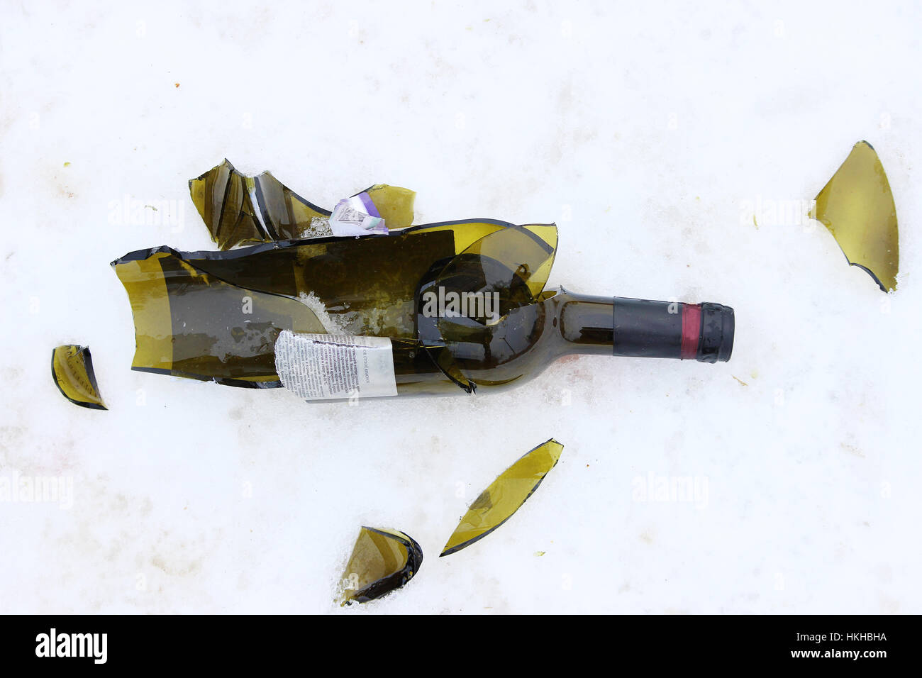 Broken Wine Glass Bottle