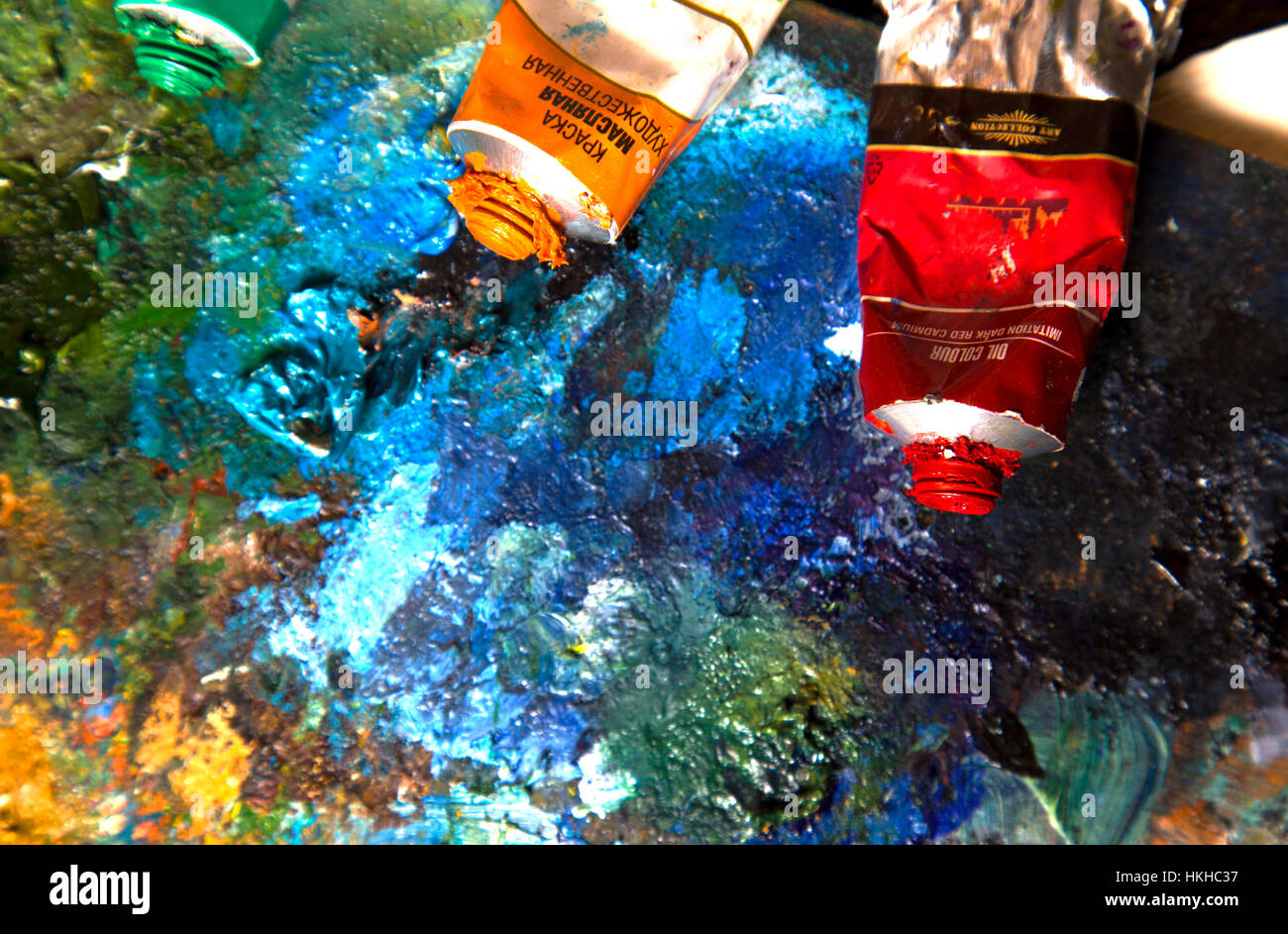 oil painting tubes Stock Photo Alamy