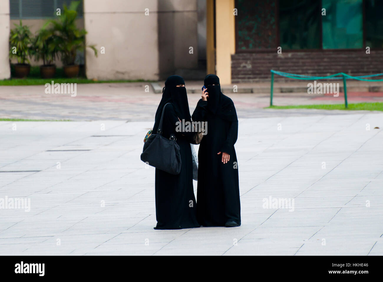 Women in Burqa - Kuala Lumpur - Malaysia Stock Photo