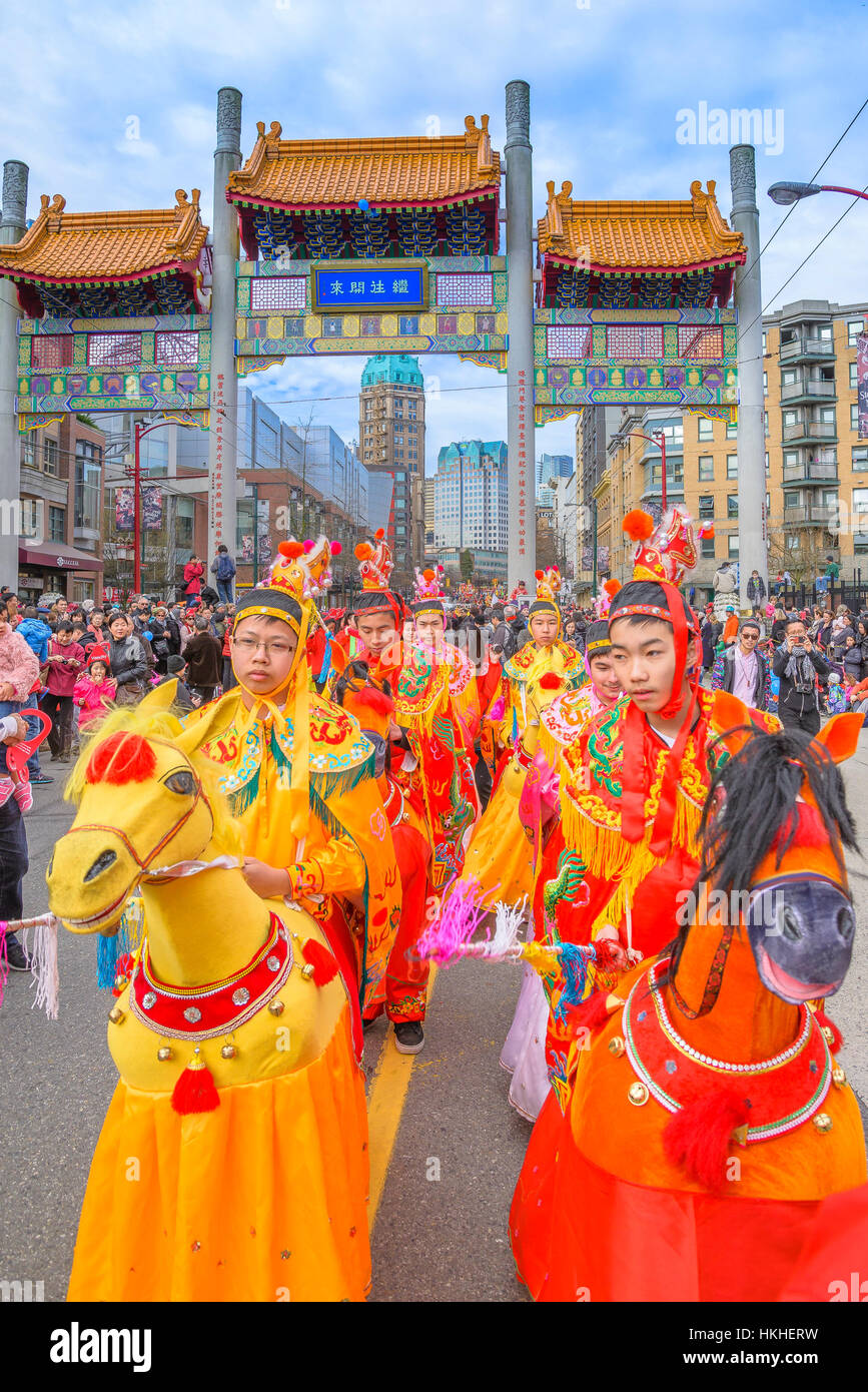 Chinese New Year Parade, Vancouver, British Columbia, Canada Stock