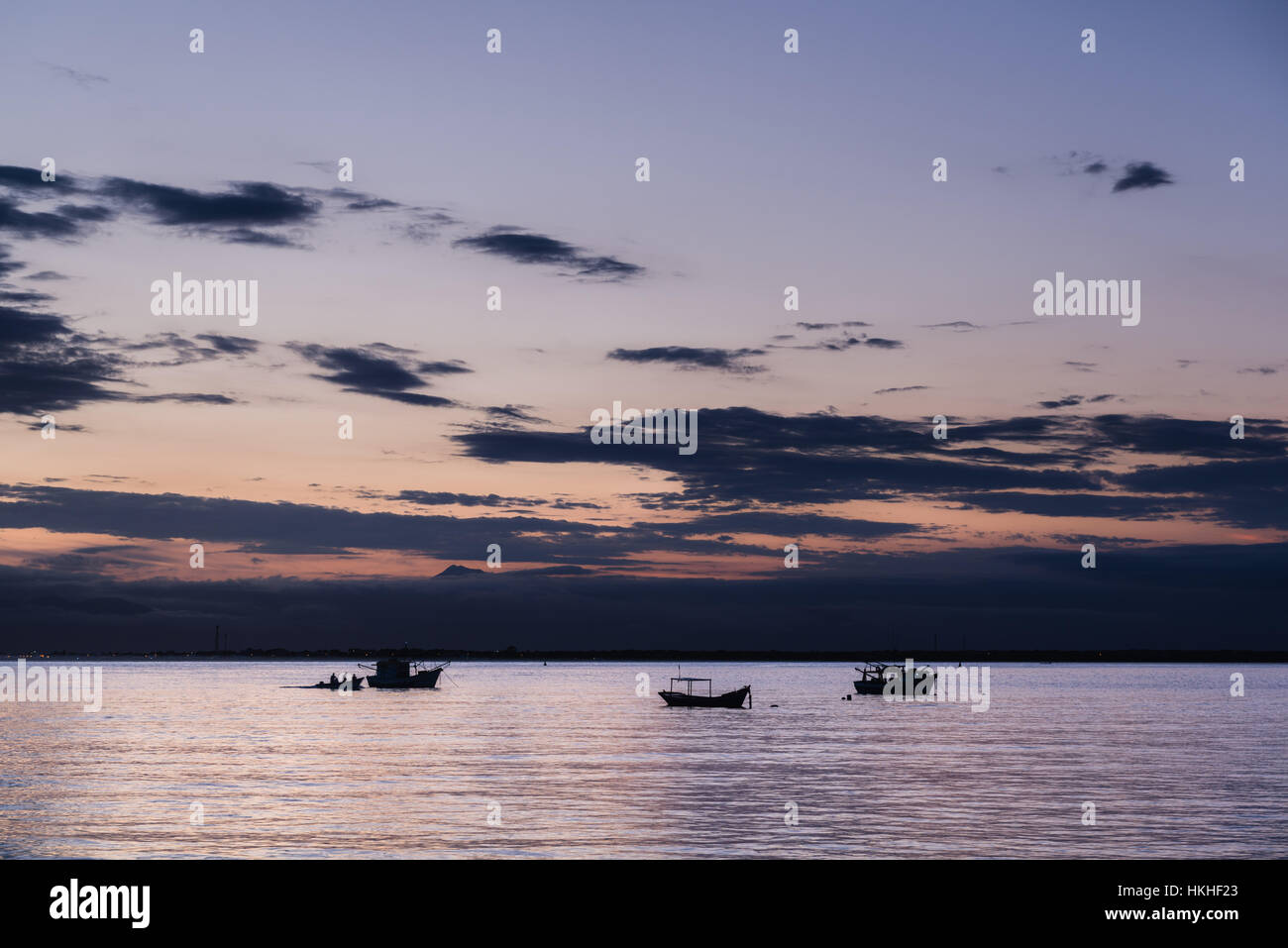 Sunset above Pontal du Sul, Atlantic Ocean, seen from Ilha do Mel, Honey  Island, Paraná state, Brazil, South America Stock Photo - Alamy