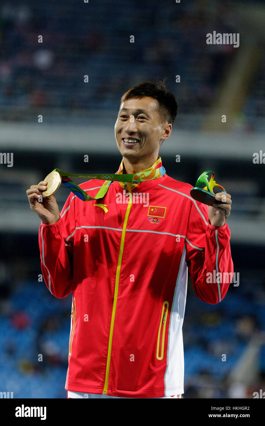 Rio De Janeiro Brazil 12 August 16 Zhen Wang Chn Gold Medal Winner In The Men S km Walk At The 16 Olympic Summer Games C Paul J Sutton Pc Stock Photo Alamy