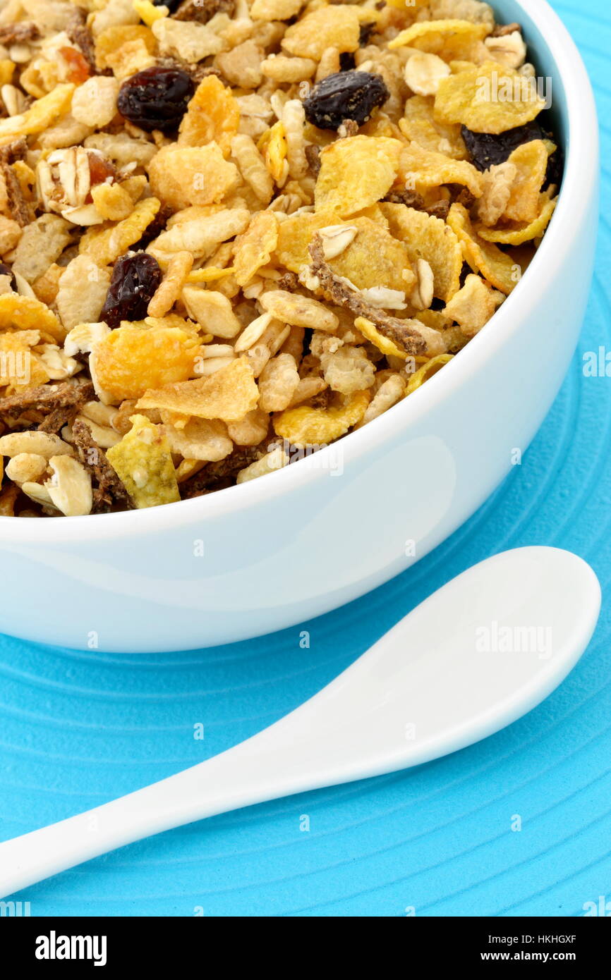 delicious and healthy granola or muesli, with lots of dry fruits, nuts