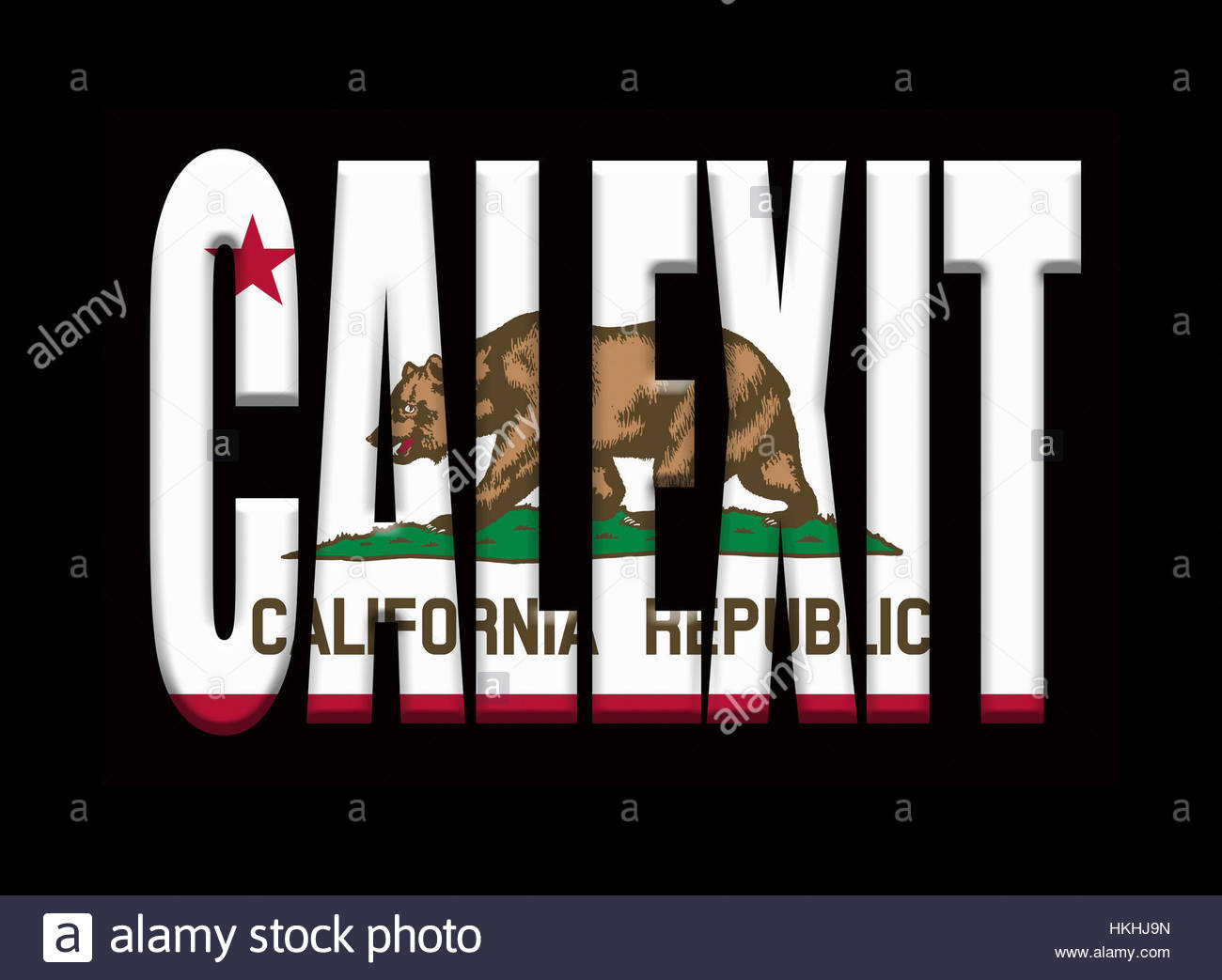 Digital Composite Of The California Flag And Word CALEXIT It Has Been Digital Composite Of The California Flag And Word CALEXIT It Has Been