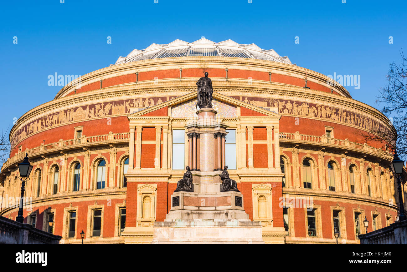 Winter sun on the wonderful Royal Albert Hall, London, UK Stock Photo