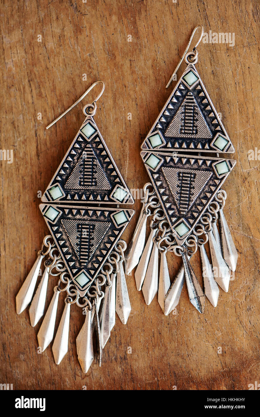 Aztec earrings hi-res stock photography and images - Alamy