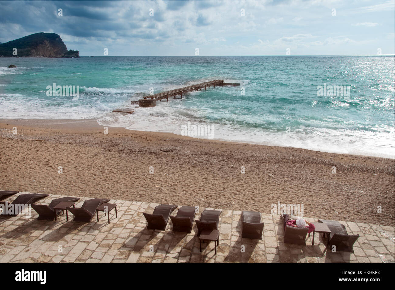 Woman watching waves hi-res stock photography and images - Alamy