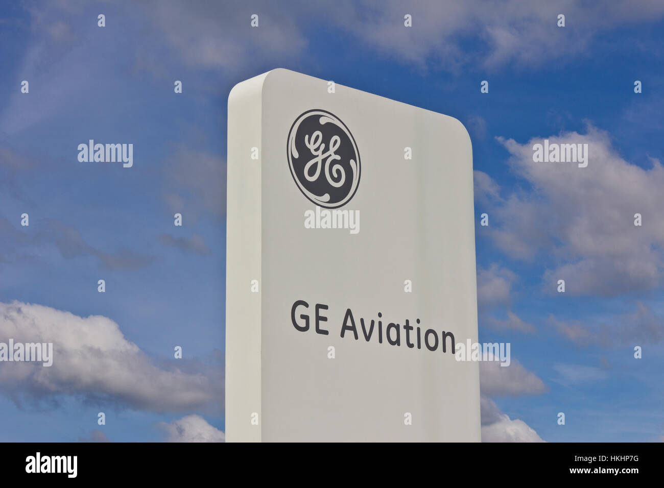 Lafayette, IN - Circa July 2016: General Electric Aviation Facility. GE Aviation is a Manufacturer of LEAP Jet Engines VII Stock Photo