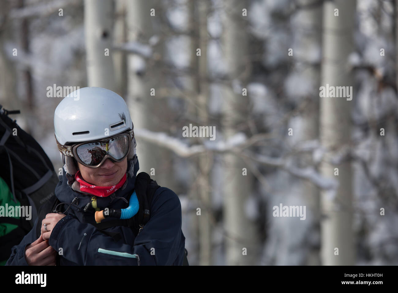 backcountry skiing in steamboat springs, colorado Stock Photo