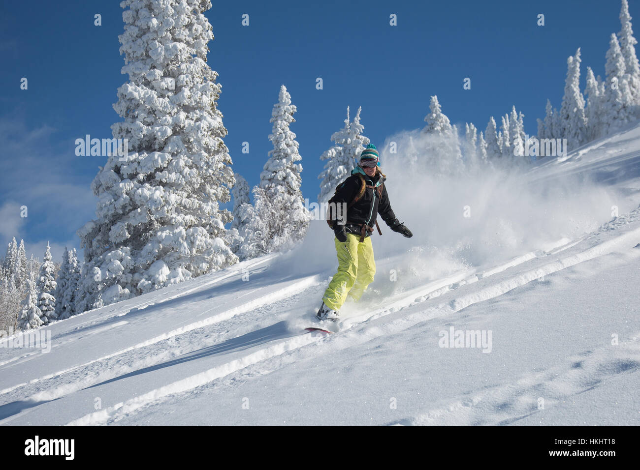 backcountry skiing in steamboat springs, colorado Stock Photo