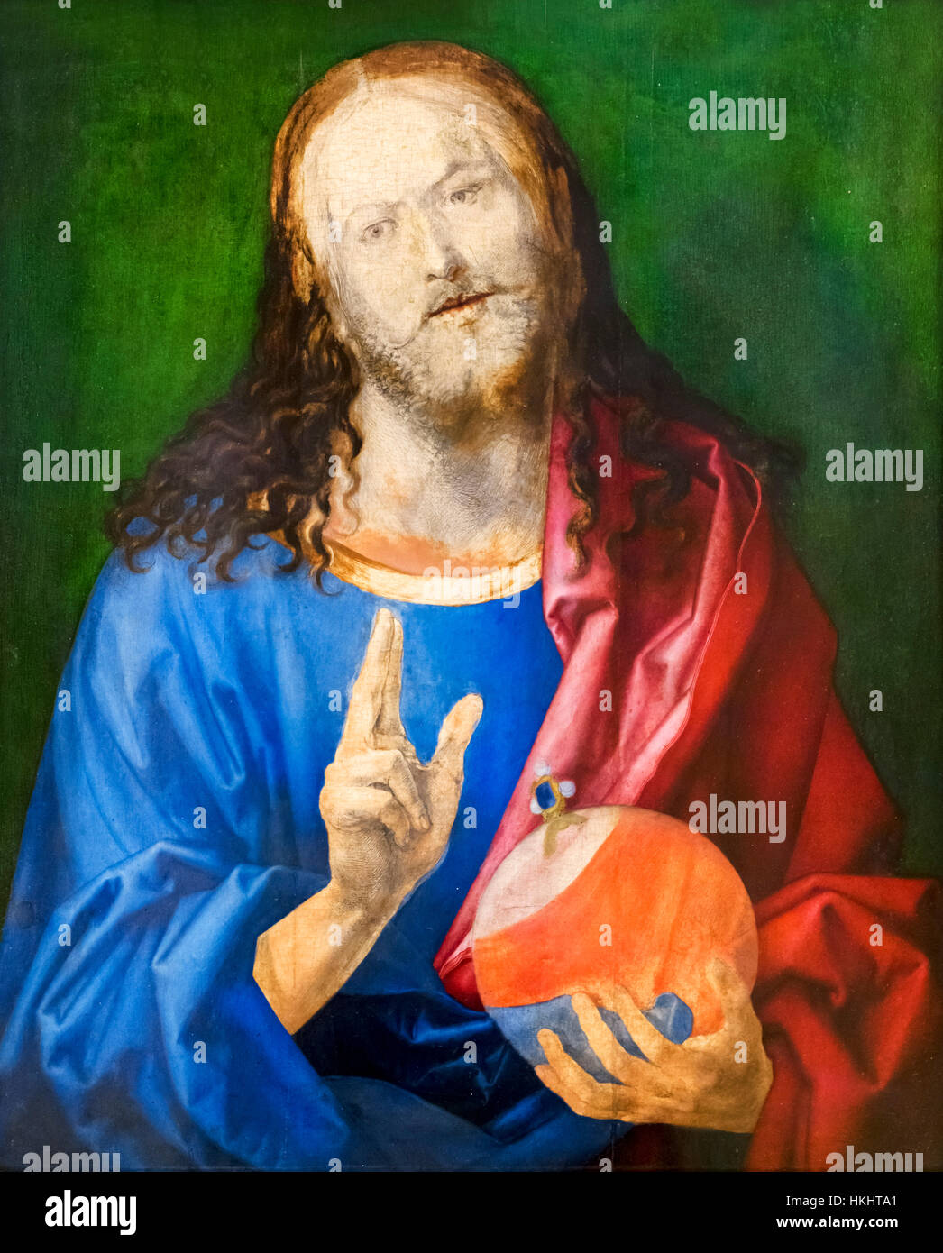 Salvator Mundi by Albrecht Durer, oil on wood, c.1505 Stock Photo