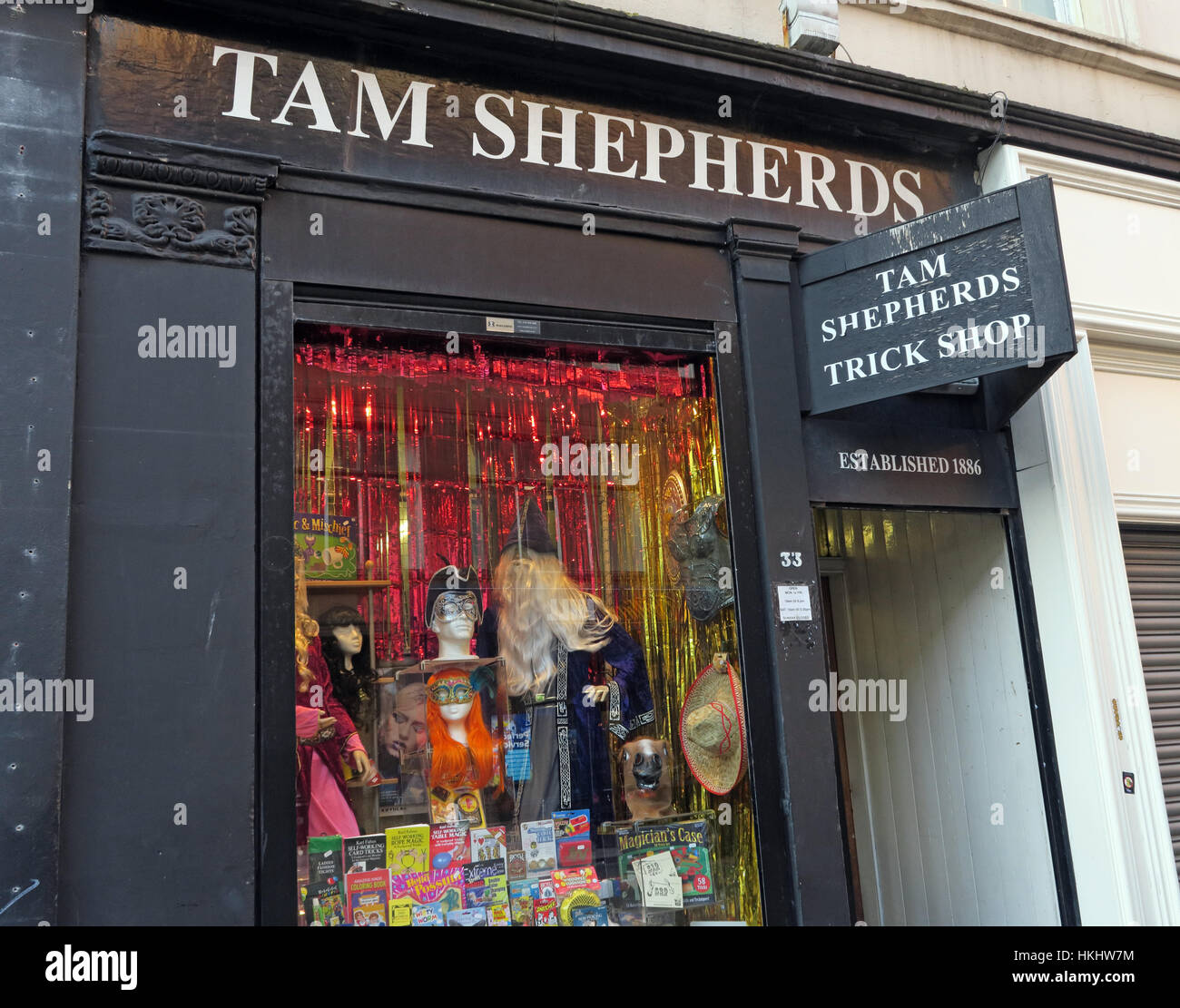 Tam Shepherds Trick Shop, 33 Queen St, Glasgow, Scotland, UK,  G1 3EF - tamshepherds.com Stock Photo