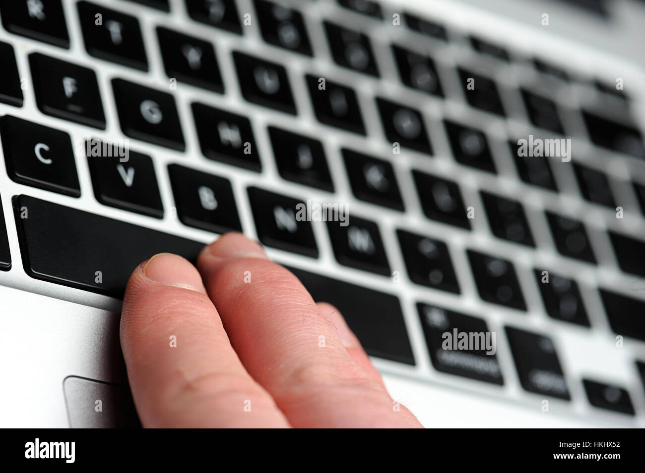 press space button on laptop close up Stock Photo