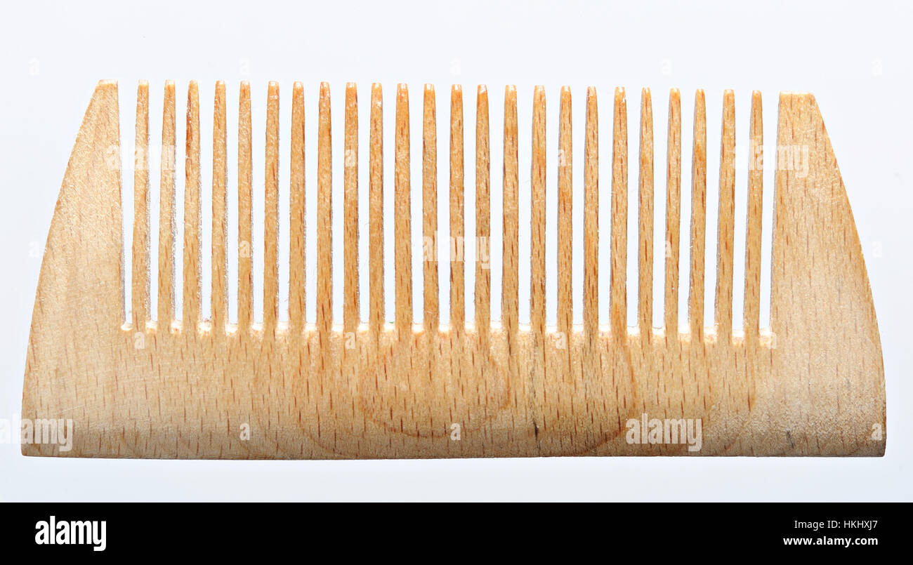 wooden clean comb isolated on white background Stock Photo Alamy