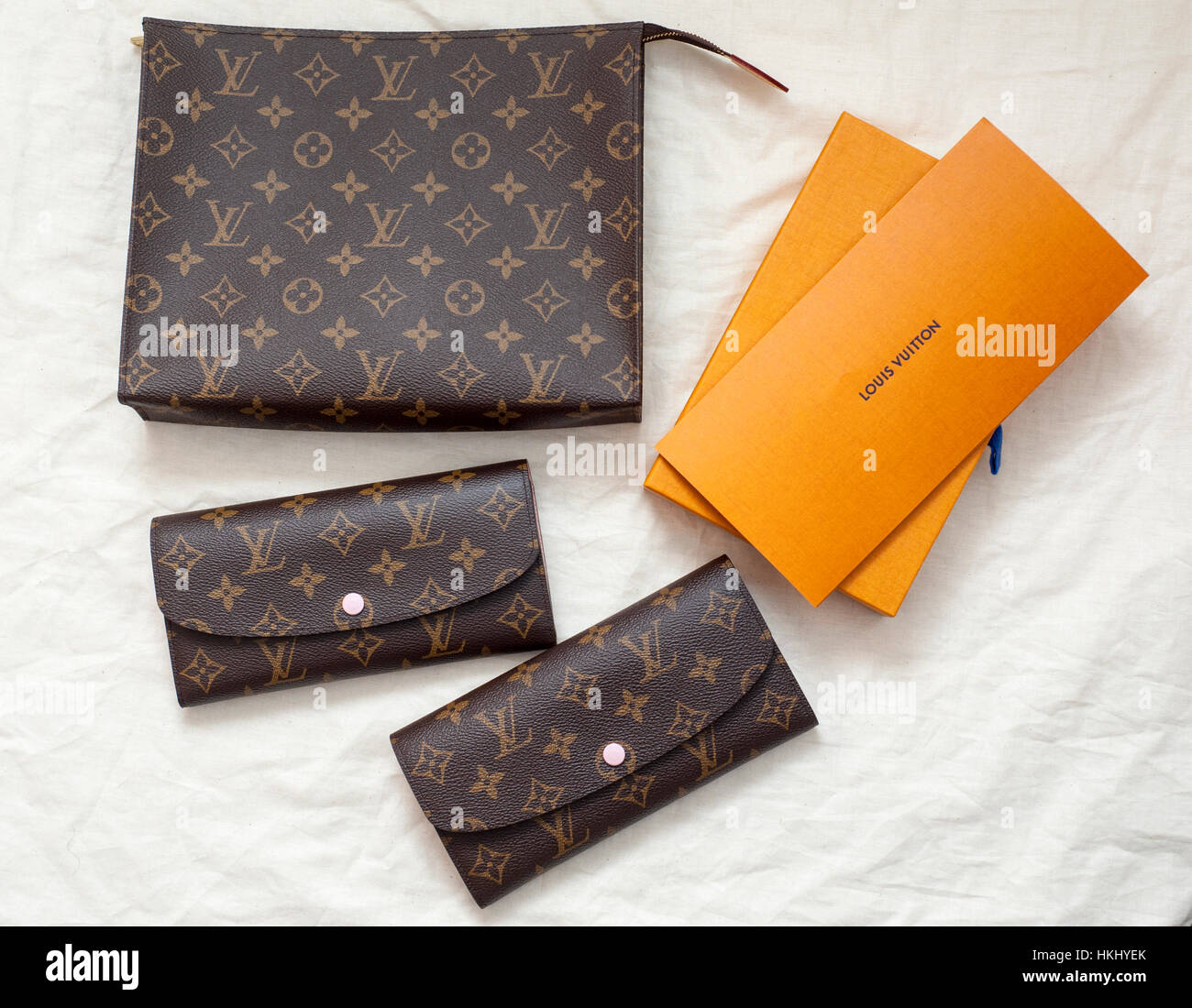 A counterfeit Louis Vuitton purse in the Fake or Real display, The Mob  Museum, Las Vegas (City of Las Vegas), Nevada, United States Stock Photo -  Alamy