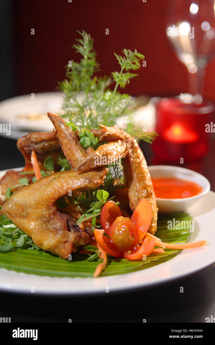 Deep fried chicken wings Stock Photo - Alamy