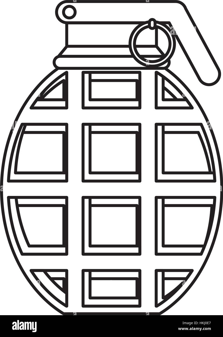 Figure grenade military equipment icon image vector illustration Stock ...