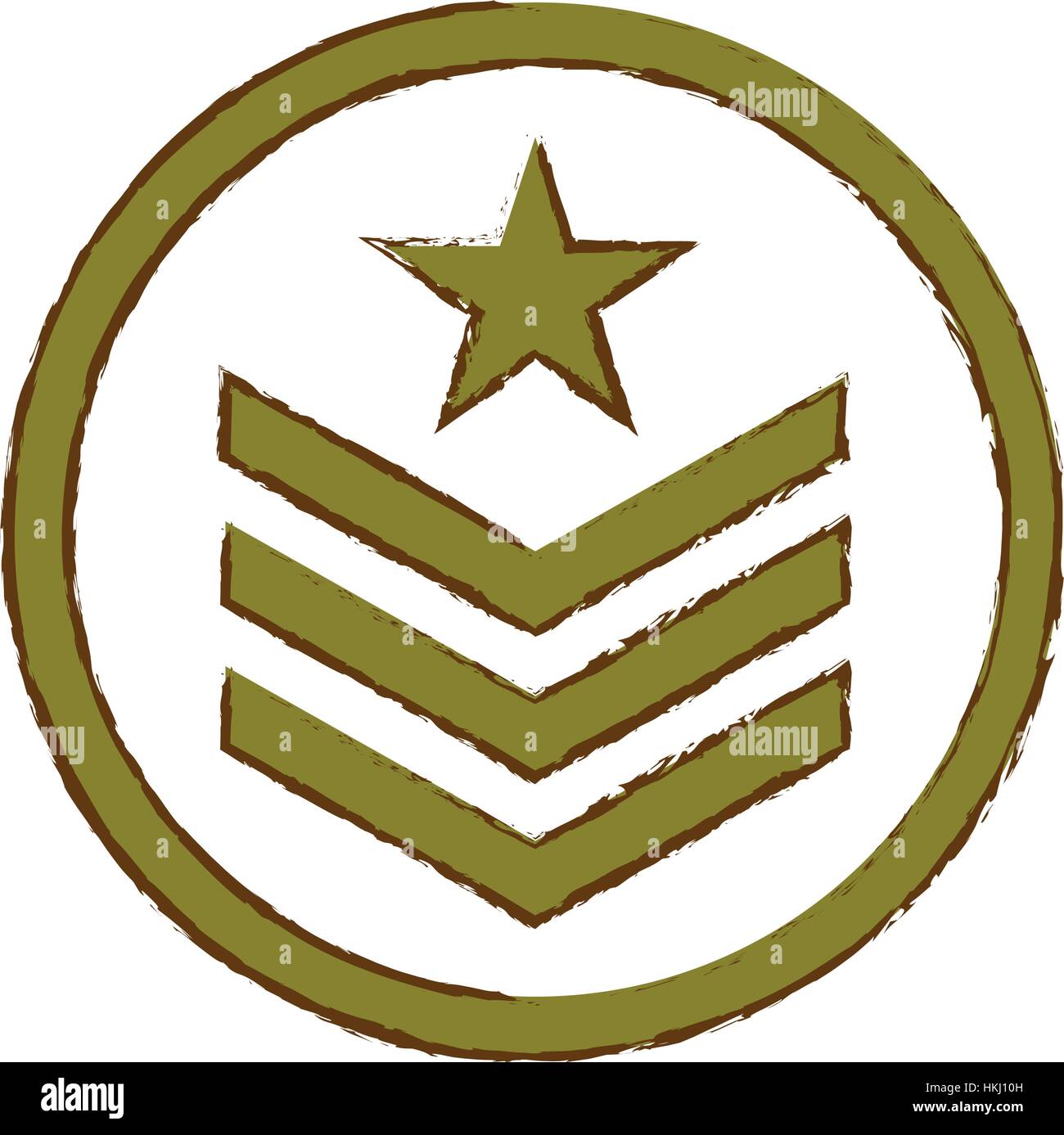 Military green emblem icon image, vector illustration design Stock