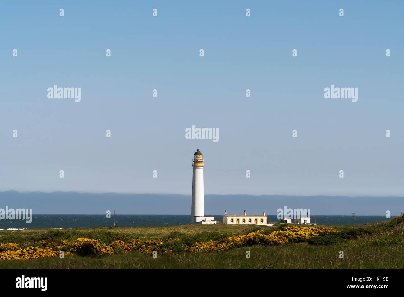 Barnes Ness Lighthouse; Scottish Borders, Scotland Stock Photo