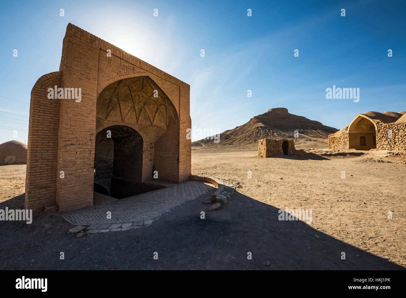 Small Adobe Structure Small adobe structure by the Zoroastrian Towers of Silence; Yazd, Iran ...