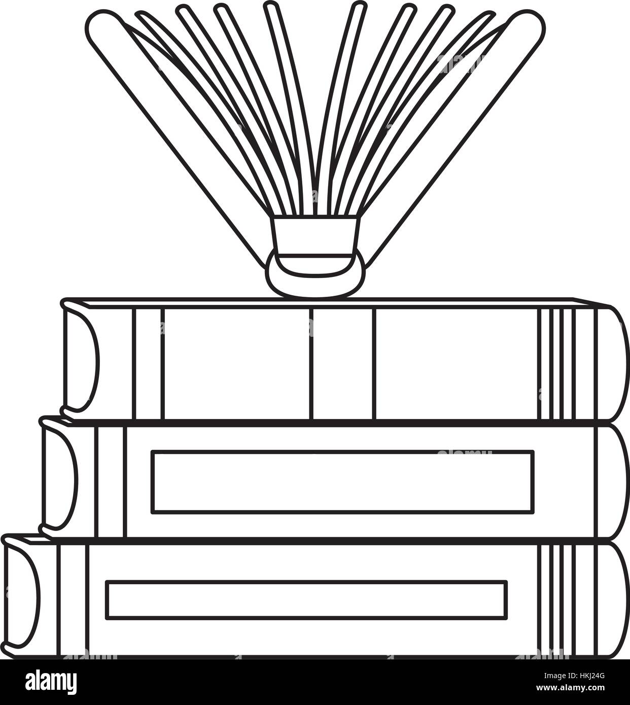 Figure thee books closed and one semi open Stock Vector Image & Art Alamy