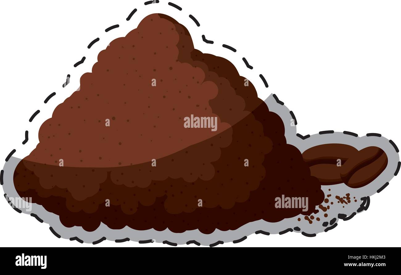Brown coffee mountain icon design, vector illustration Stock Vector