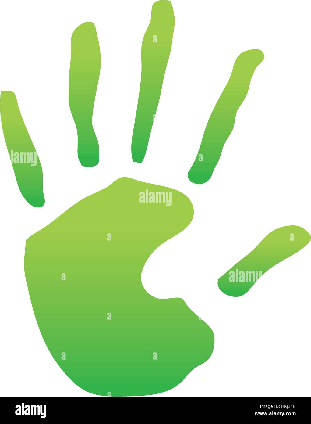 Hand green design icon image, vector illustration Stock Vector Image