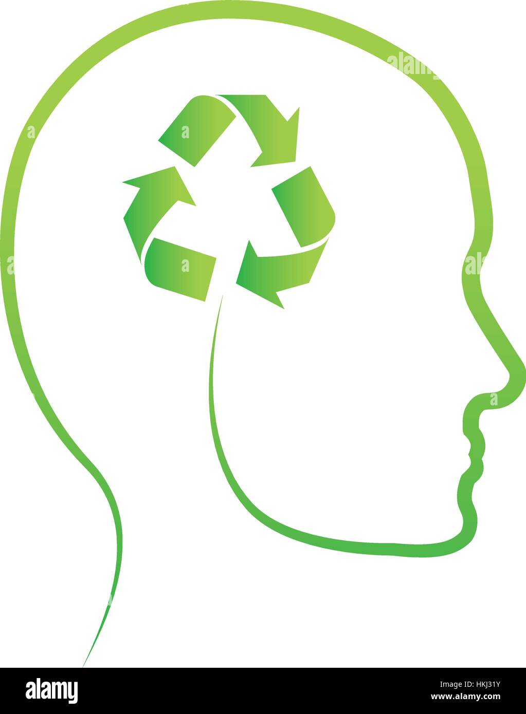 Green think clean the world icon, vector illustration Stock Vector ...
