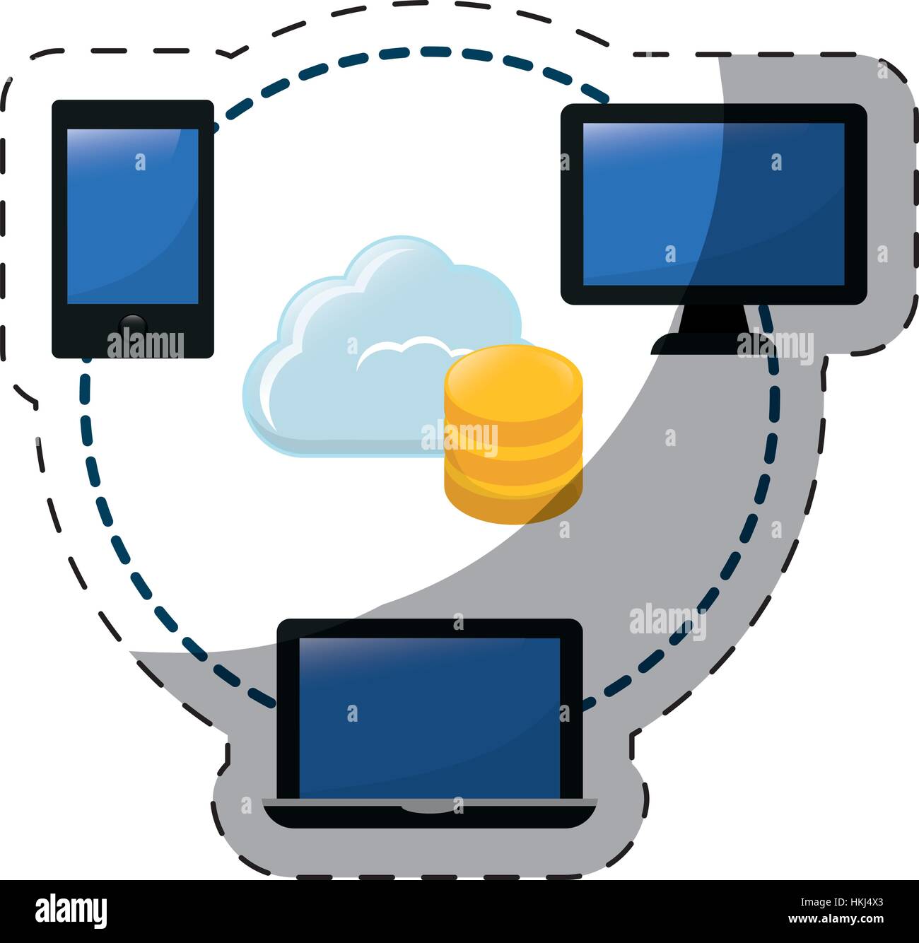 web hosting or data center related icons sticker image vector ...