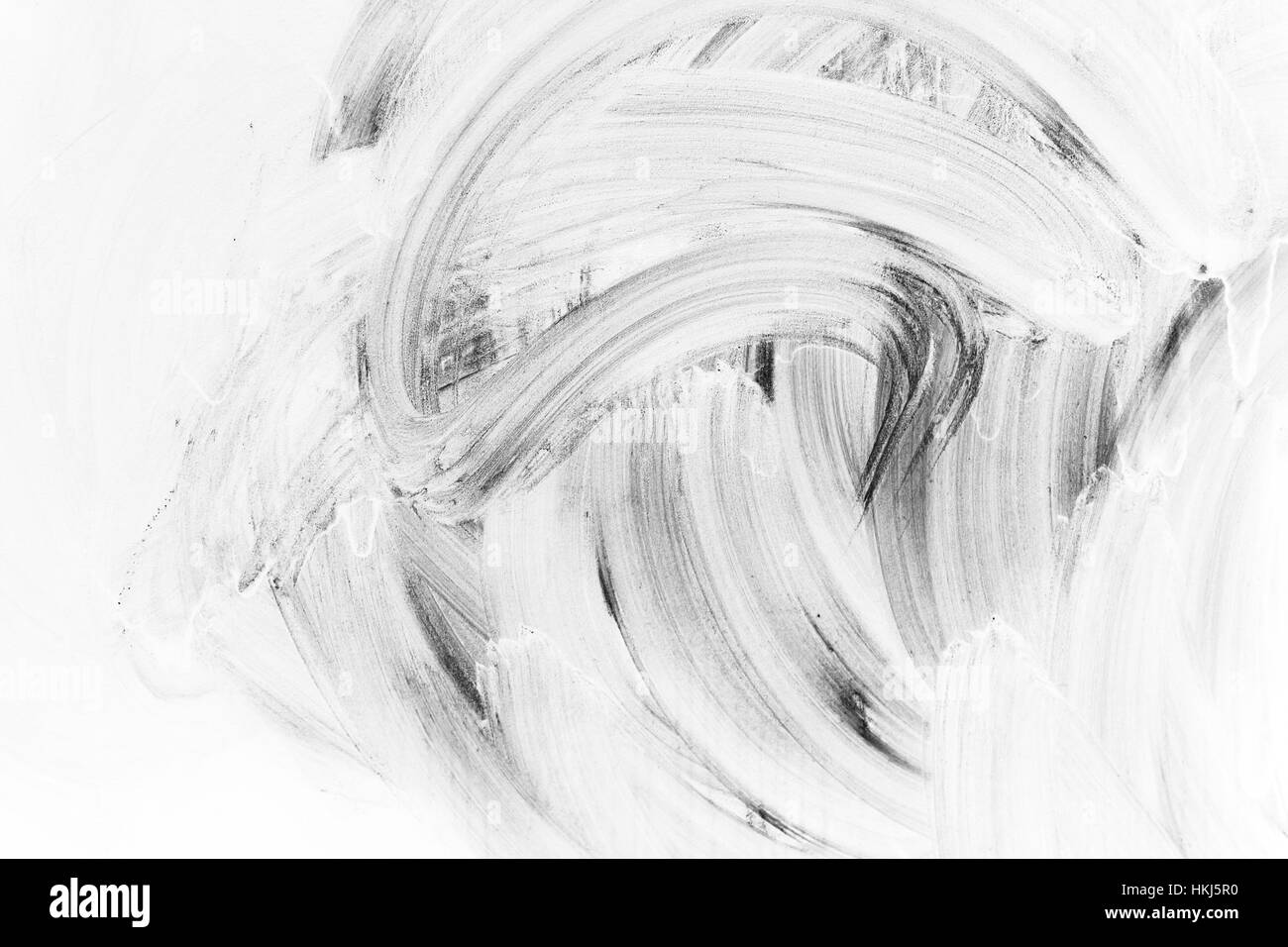 Abstract background photo texture, white brush strokes paint pattern over dark wall Stock Photo