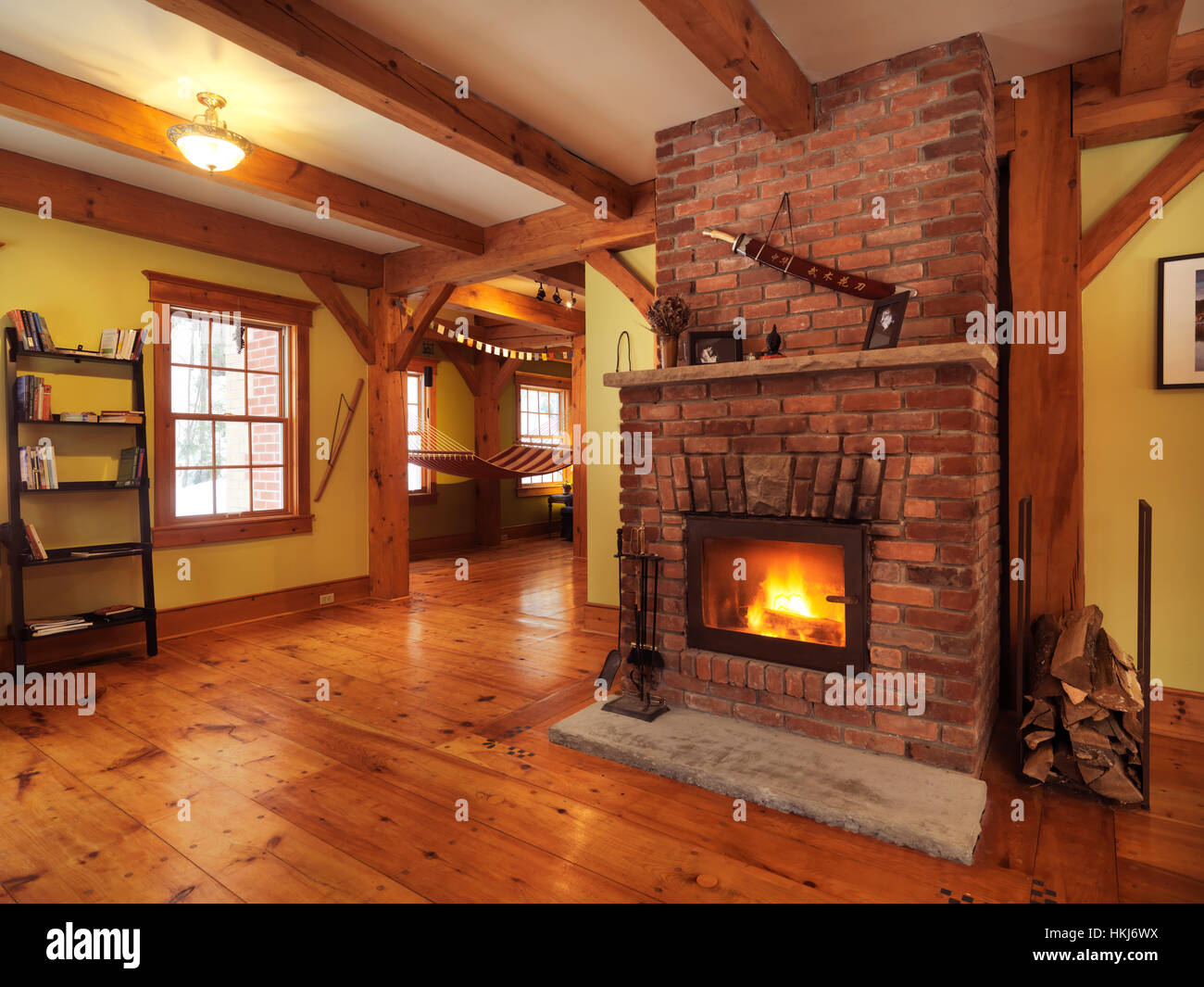 Real Wood Burning Fireplaces Stock Photos Real Wood Burning