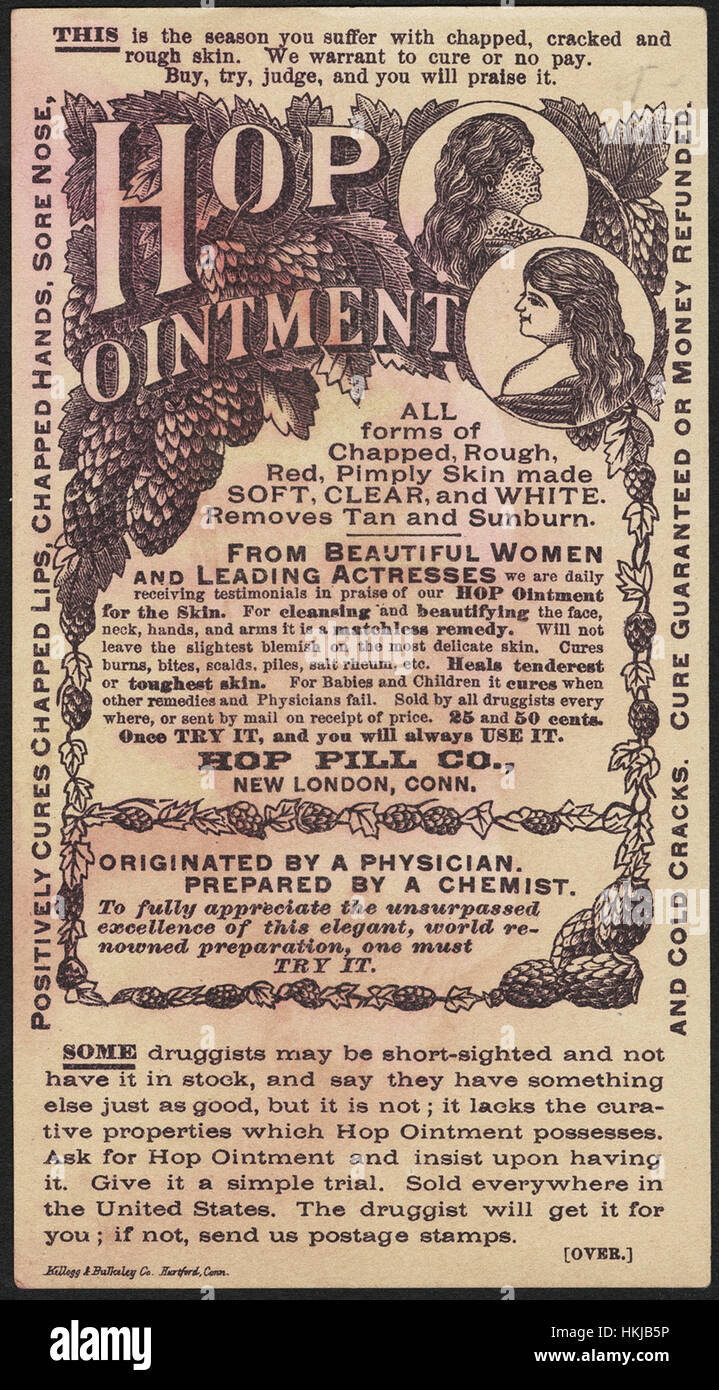 Hop Dressing Hop Ointment, the national remedy for the skin. (back Stock Photo - Alamy