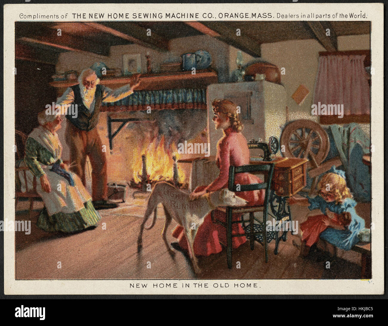 Compliments of the New Home Sewing Machine Co. New Home in the old