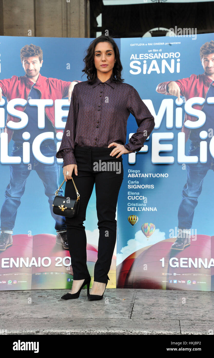 Cristiana Dell'Anna, wearing an outfit designed by Trussardi, at the